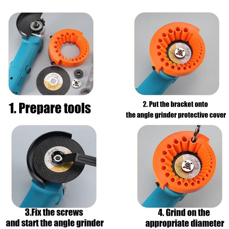 Multipurpose Drill Bit Grinding Sharpener Polishing Grinding Tool 125Mm Angle Grinder Powered Tool Parts For 2-13Mm Drill Bits Set