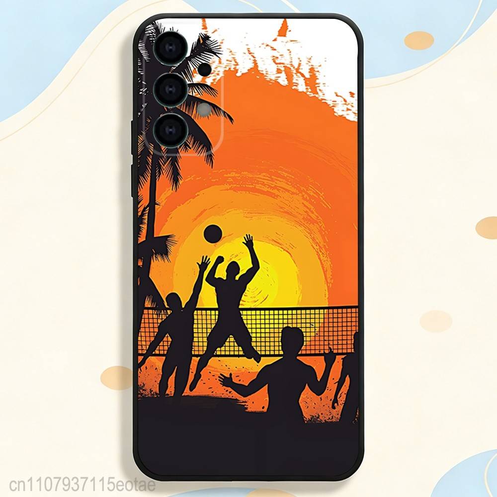 

Volleyball cool Phone Case For Samsung S25,S26,S24,S21,S22,S23,S30,Ultra,S20,Plus,Fe,Lite,5G Black Cover SamsungS24plus