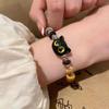 Bracelet Chat Cartoon Mignon Pour Femmes Filles Créatif Coloré Réglable Corde Tressée Bracelets Unique Chat Perlé Breloque Bracelets