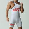 Men's Sublimation Wrestling Singlet Cycling Bodysuit Weightlifting Fitness Sportswear
