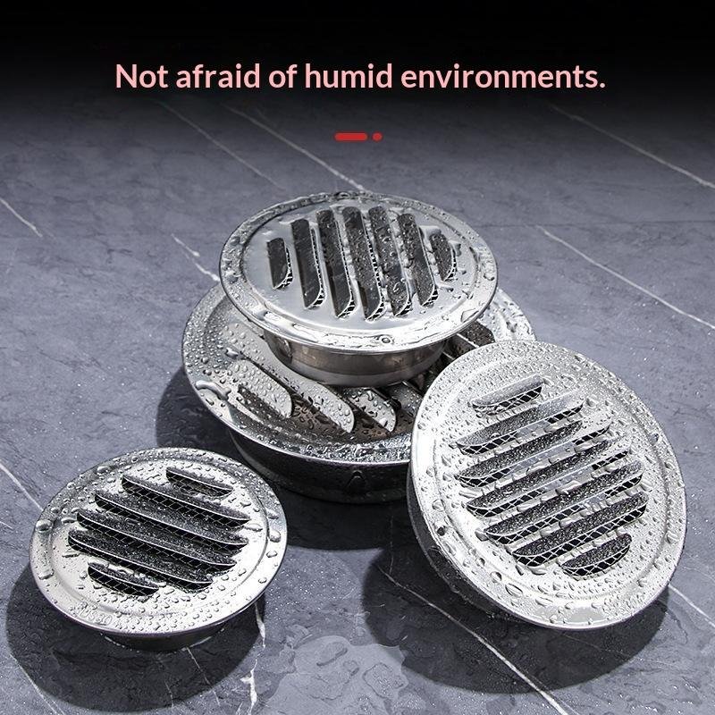 Air Vent Grille 75-200mm 201 Stainless Steel Waterproof Insect Proof Vent Cover for Exterior Wall Balcony Ventilation