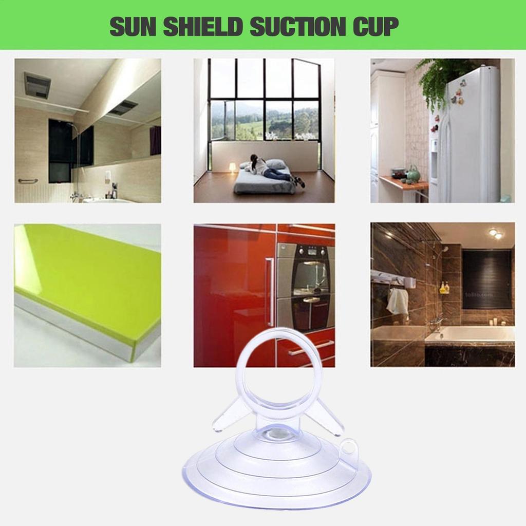 10PCS Automotive Interior Car Sunshade Suction Cup Pull Ring Dovetail Suction Cup Diameter 45mm PVC Rubber Plastic Suckers Hook