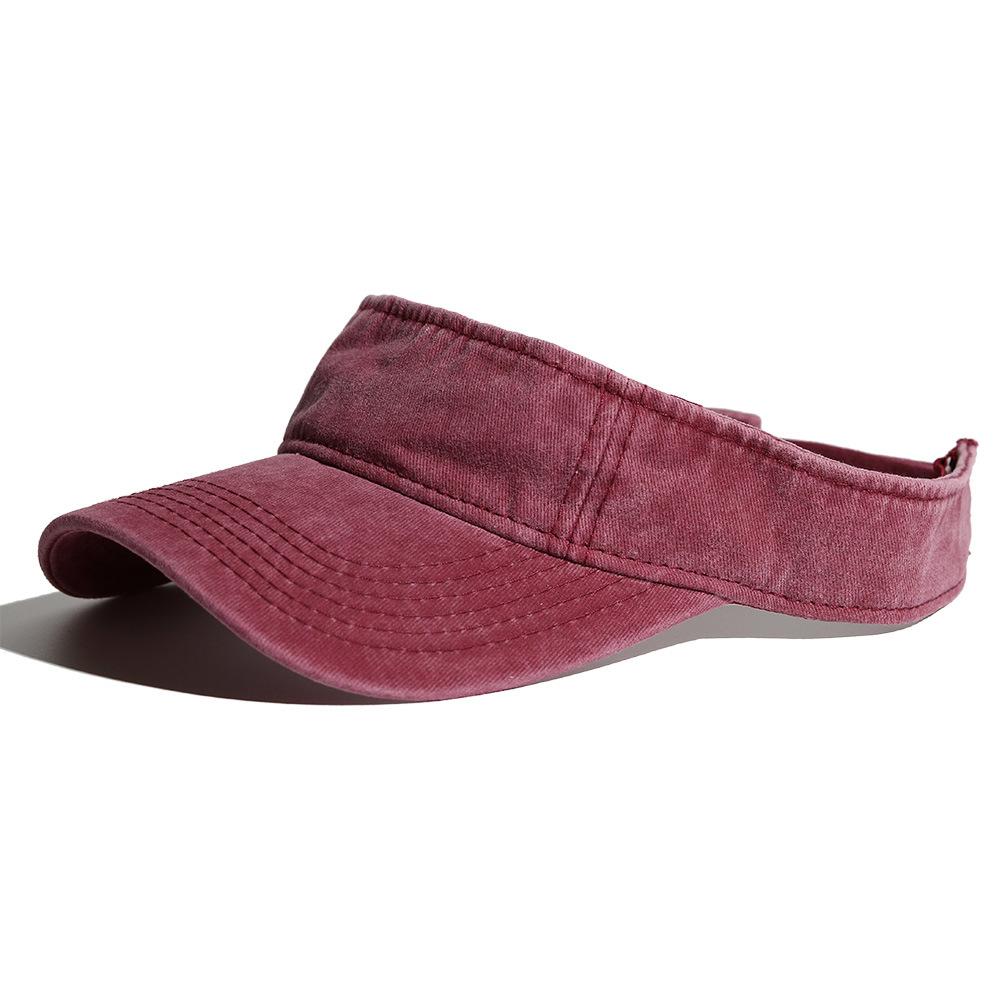 Freedom Outdoors Wasbare Open-Top Pet voor Mannen En Vrouwen Zomer Buiten Sporten Hardlopen Vissen Zon Hoed Unisex Ademend Lichtgewicht Pet 56-58cm paarsrode kleur