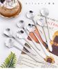8pcs Teaspoons Set Stainless Steel Spoon Cherry Rose Gold Silver Scoop Coffee Spoon Christmas Gift Kitchen Accessories Tableware