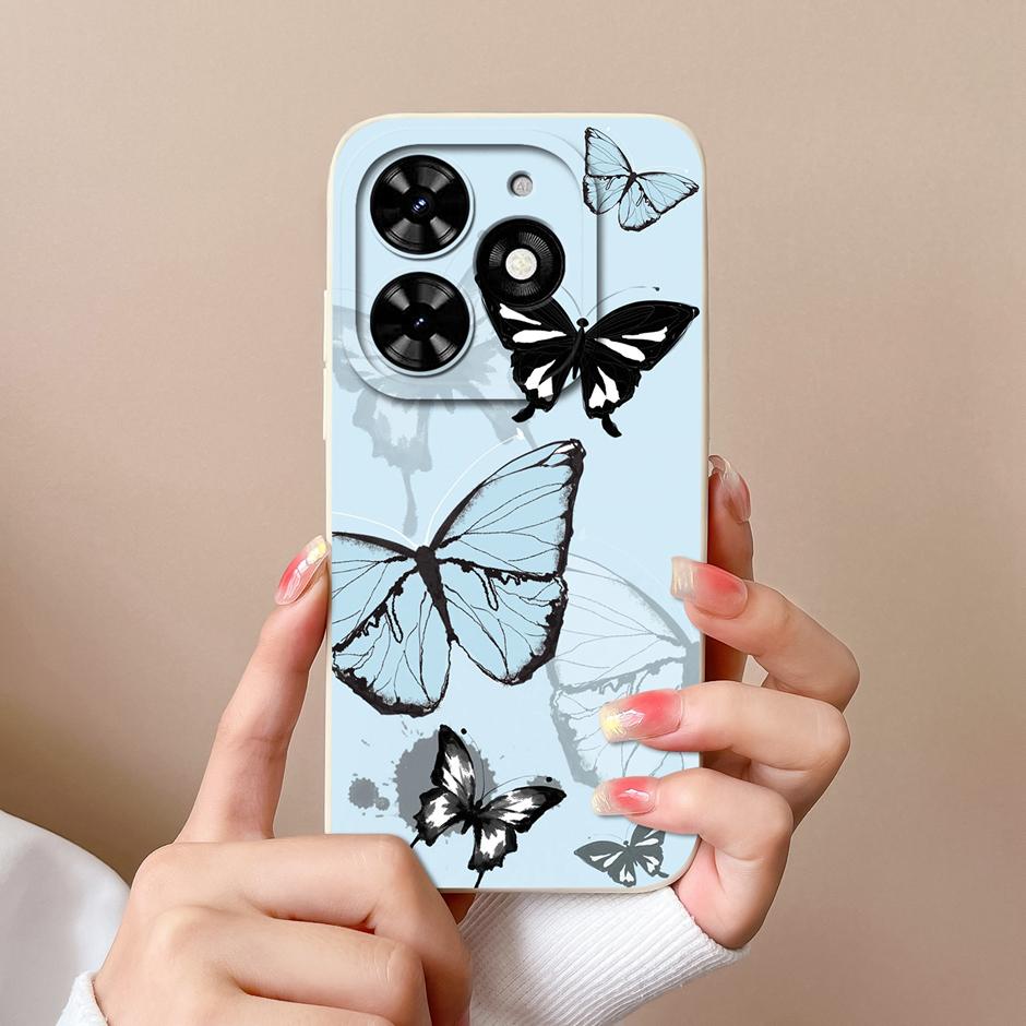 For Tecno Spark Go 2024 Casing Fashion Coconut Tree Liquid Silicone Soft TPU Shockproof Phone Cover For TecnoSpark Go 2024 Funda