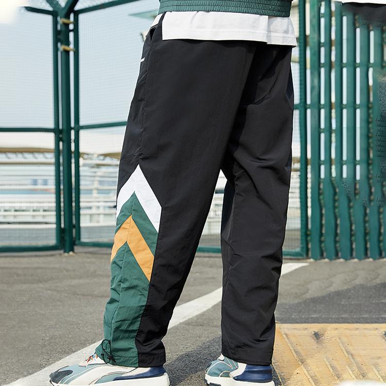 Li Ning Loose Fit Tapered Woven Sports Long Pants Men Bottoms Dynamic-Green AYKQ789-3