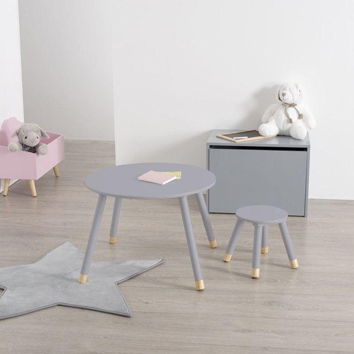 Table "Douceur" pour enfant Atmosphera - Gris