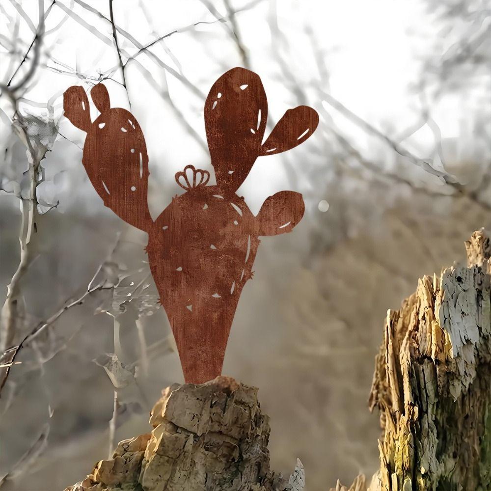 Antique Design Decorative Garden Stakes Metal Floor Plugs Ground Stake  Flower Pot