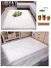 White Imitation Wool Plush Carpet for Bedroom & Living Room