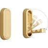 2PCS Folding Coat Hooks, Heavy Duty Wall Hooks Made of Zinc Alloy, Foldable Wall Hooks for Hanging Coats, Scarves, Hats, Bathrobes, Keys, Bags(Gold)