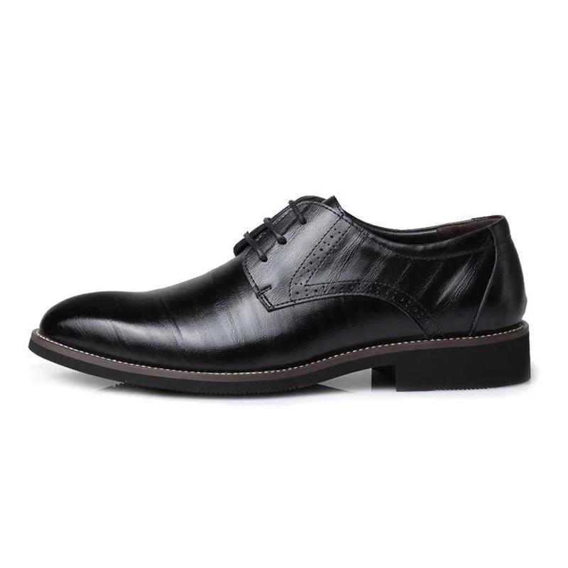 Shoes for Men Shoes Business Mens Dress Shoes Vintage Pointed Toe Classic Business Man Formal Shoe Brown Leather Shoes Size 48