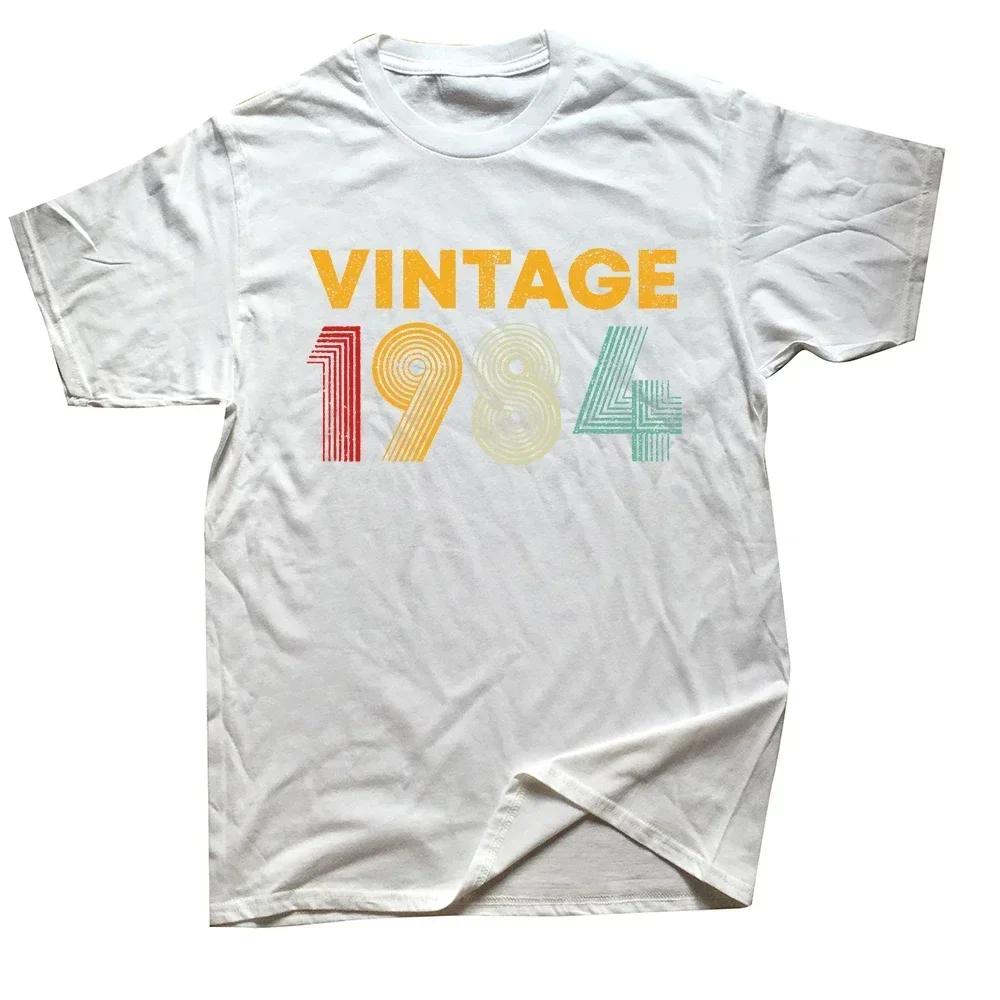 Summer Men's T-Shirt Made In 1984 Limited Edition Classic T-Shirts Short Sleeve Cotton Casual Oversized Tee Shirt Men Clothes