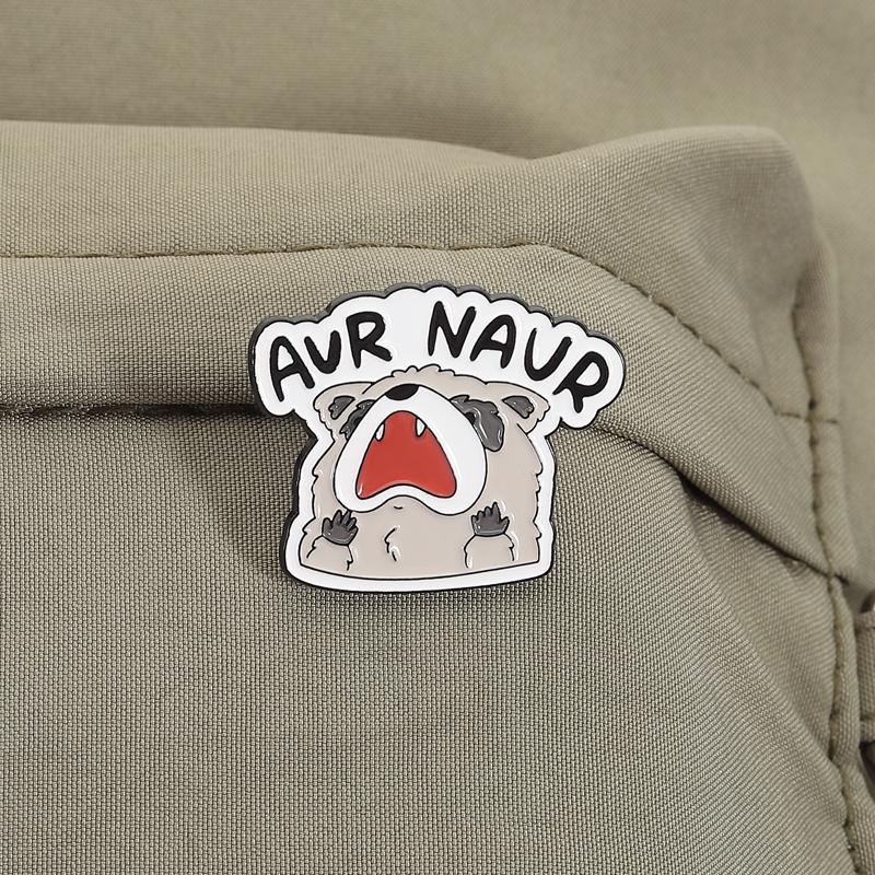 Aur Naur Cute Animal Enamel Pins Cartoon Hamster Raccoon Brooches Lapel Badges Clothes Funny Jewelry Gift for Kids Friends