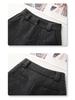 Women's Woolen High Waist A-Line Gray Shorts - Thickened Winter 2024 Collection