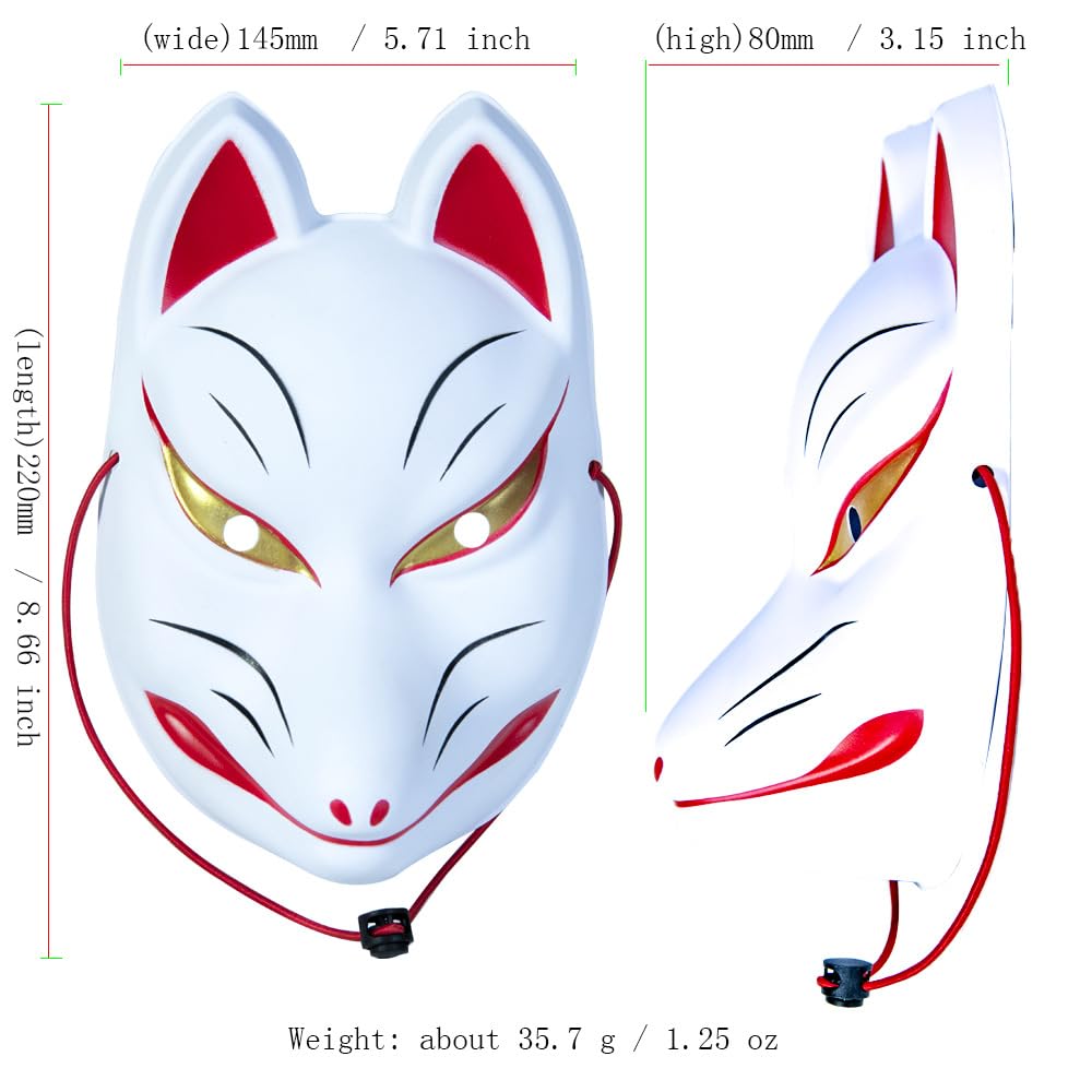 [ST TS] Fox Mask, Fox Dance Mask, Cosplay, Summer Festival, Halloween, Fox, Fox Mask, Fox Mask, Headgear, Festival, School Festival, Fox (2)