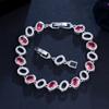 Popular Jewelry Accessories Color Zircon Jewelry Bracelet Brass Electroplated Platinum Jewelry