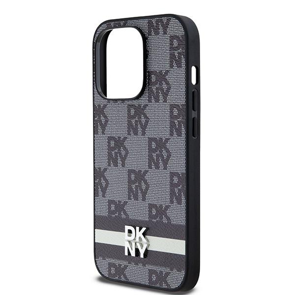 Dkny Dkhcp14Lpcptssk Iphone 14 Pro6.1 Czarny/Black Hardcase Leather Checkered Mono Pattern & Printed Stripes