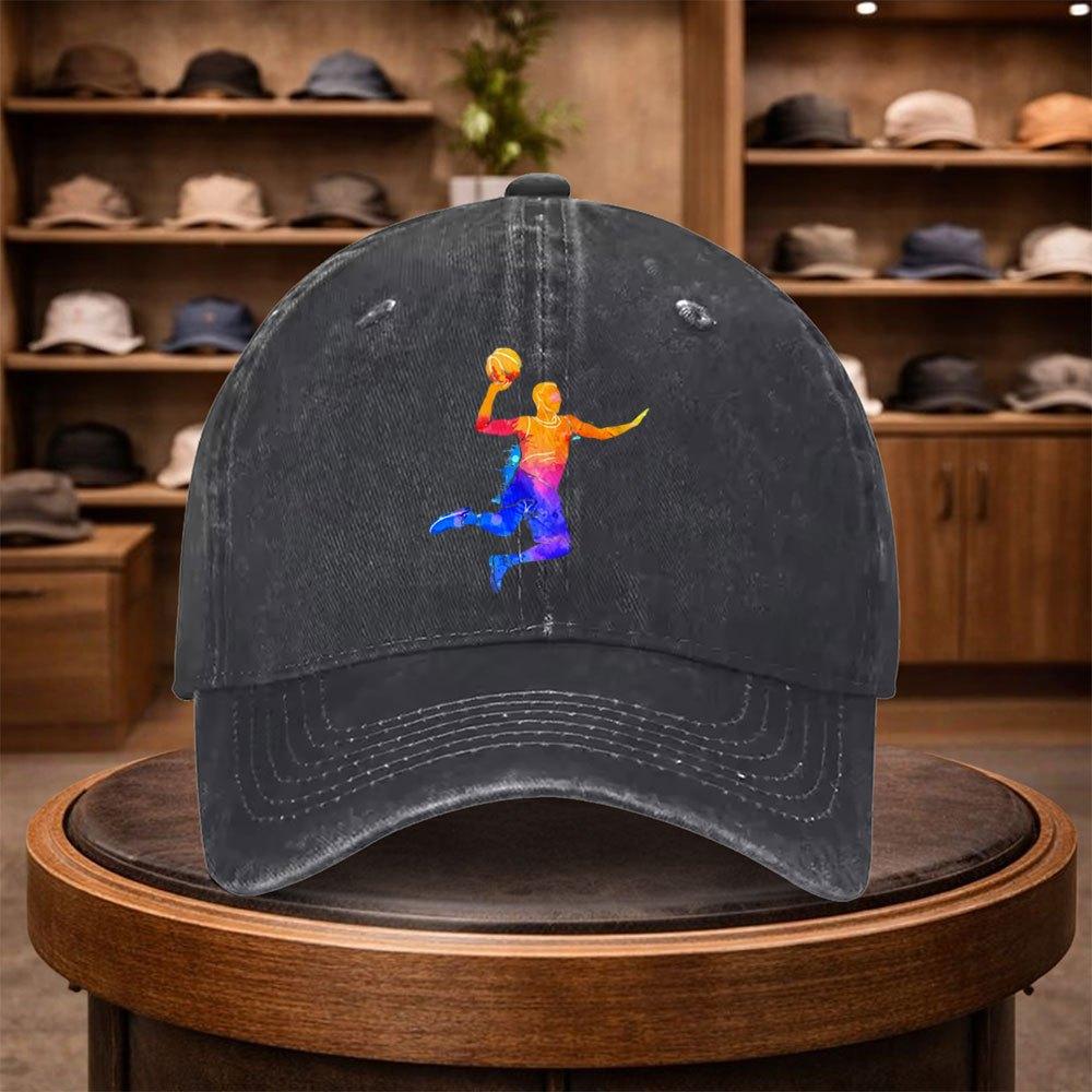 A Basketball Player Printed Baseball Cap Casual Duckbill Hat Stylish Headwear Adjustable Outdoor Cap Suitable for All Seasons