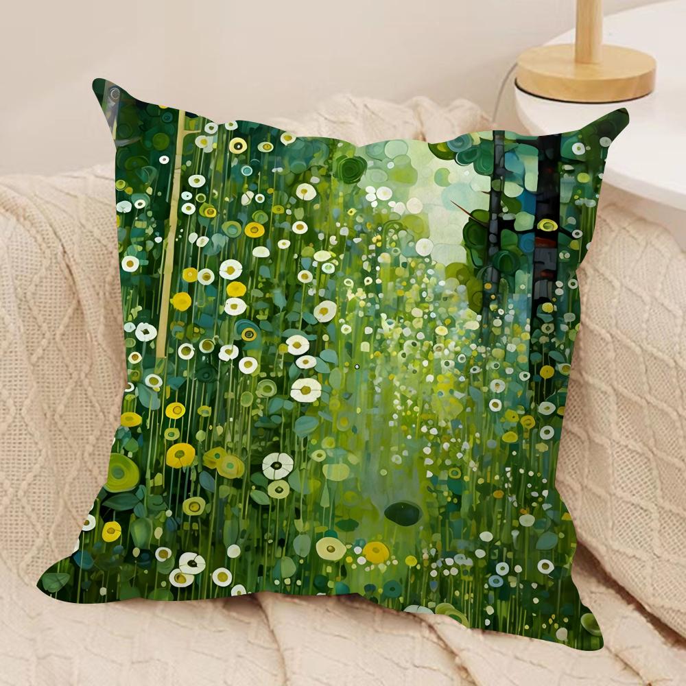 Midsummer Nights Flowers Cushion Cover Silky Short Plush DoubleSided Printed Pillow Case for Sofa All Seasons Home Decor Gift