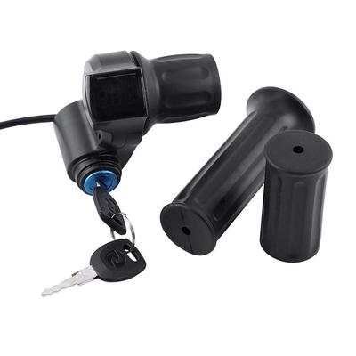 Electric Throttle Grip for Scooters, Voltage Indicator, Key Locker, Compatible with 12 - 84
