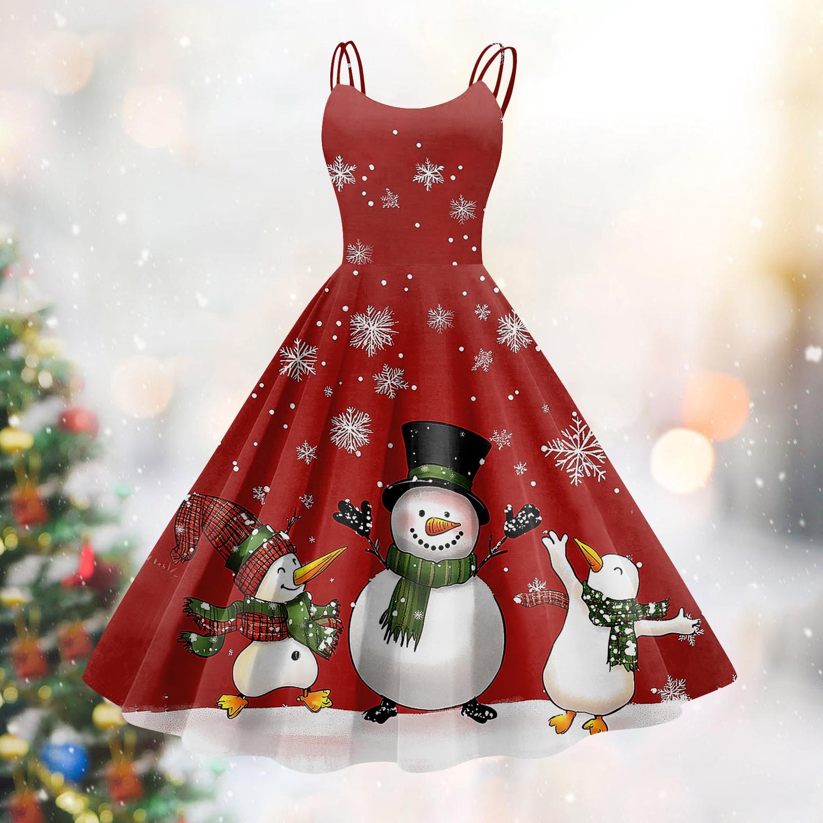 

Женское модное сексуальное коктейльное платье без бретелек с рождественским принтом в стиле панк, винтажное платье. XL винный