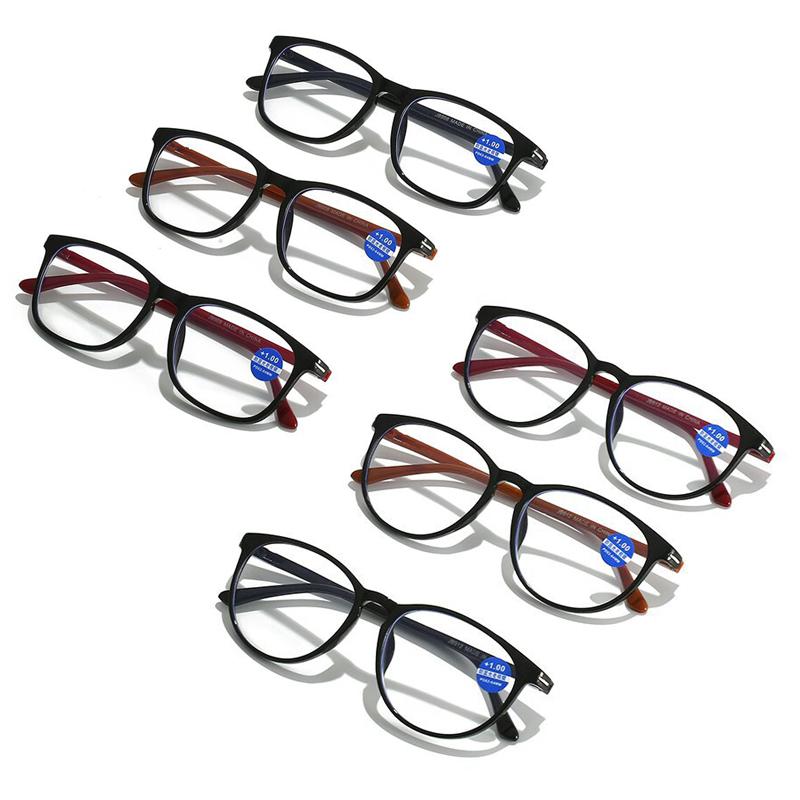 Reading Glasses Men Vintage Anti Blue Light Round Eye Glasses Women Fashion Square Frame Optical Prescription Eyewear 0 To +4.0