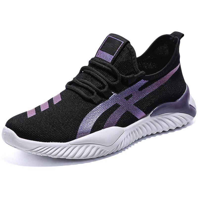 New men's shoes trendy lightweight sports shoes men's breathable fly-woven casual shoes men's running shoes