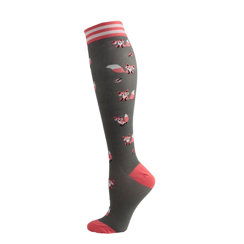 Huayasx Cute Compression Stockings Women Men Pressure Socks Compress Sports Rainbow Horse Dog Fox Cats Pattern Nylon Funny S/M