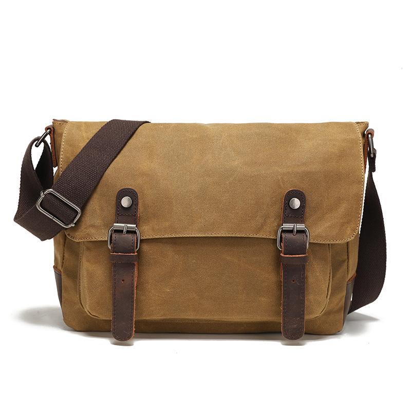 Portable Camera Bag Men's Single Shoulder Oblique Straddle Bag Outside Travel Oblique Back Electric Head Canvas