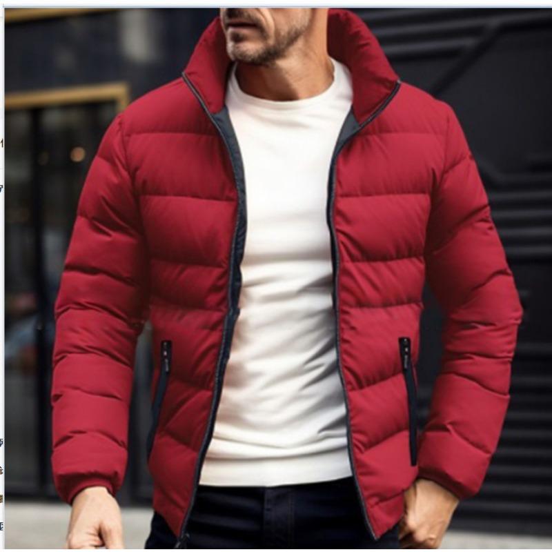 Men’s Solid Cotton Puffer Jacket