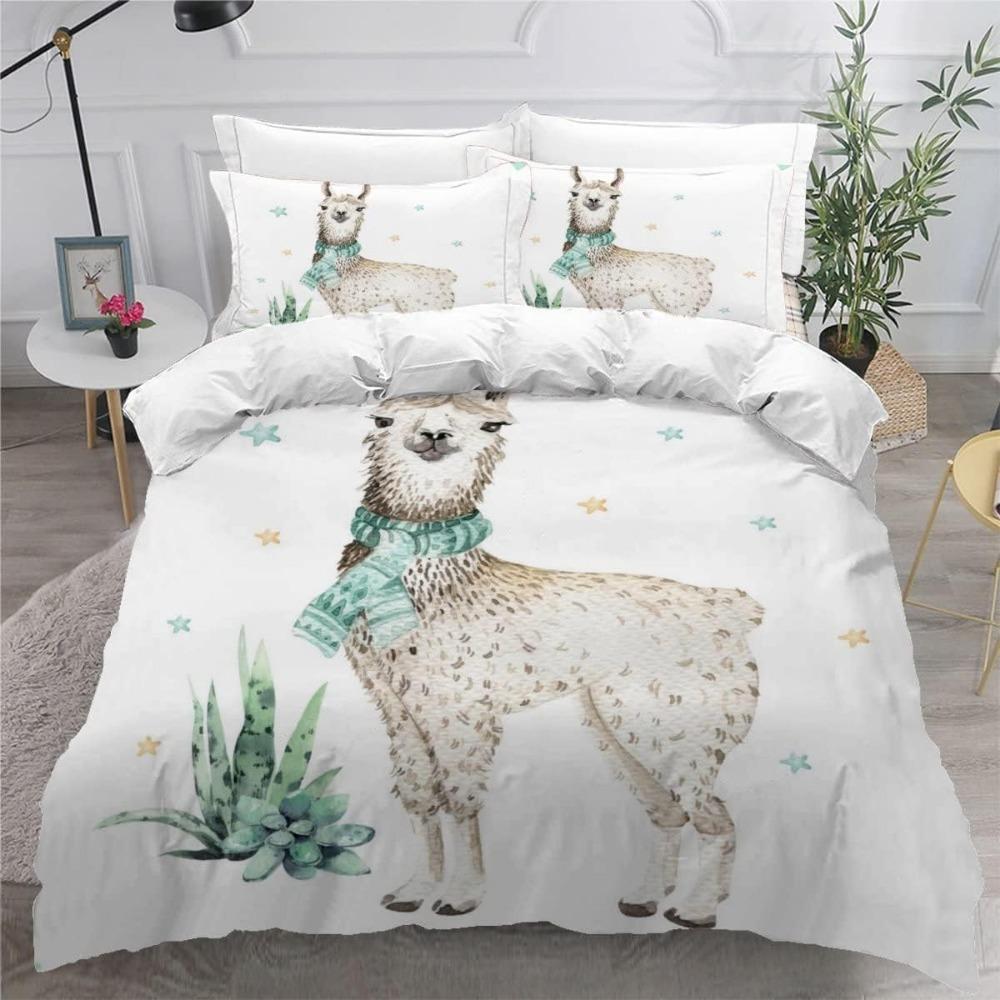 Cute Turtle Children's Bed Cartoon Animal Soft Microfiber Duvet Cover with Zipper Boy and Girl Bedding Set Adult Bedding
