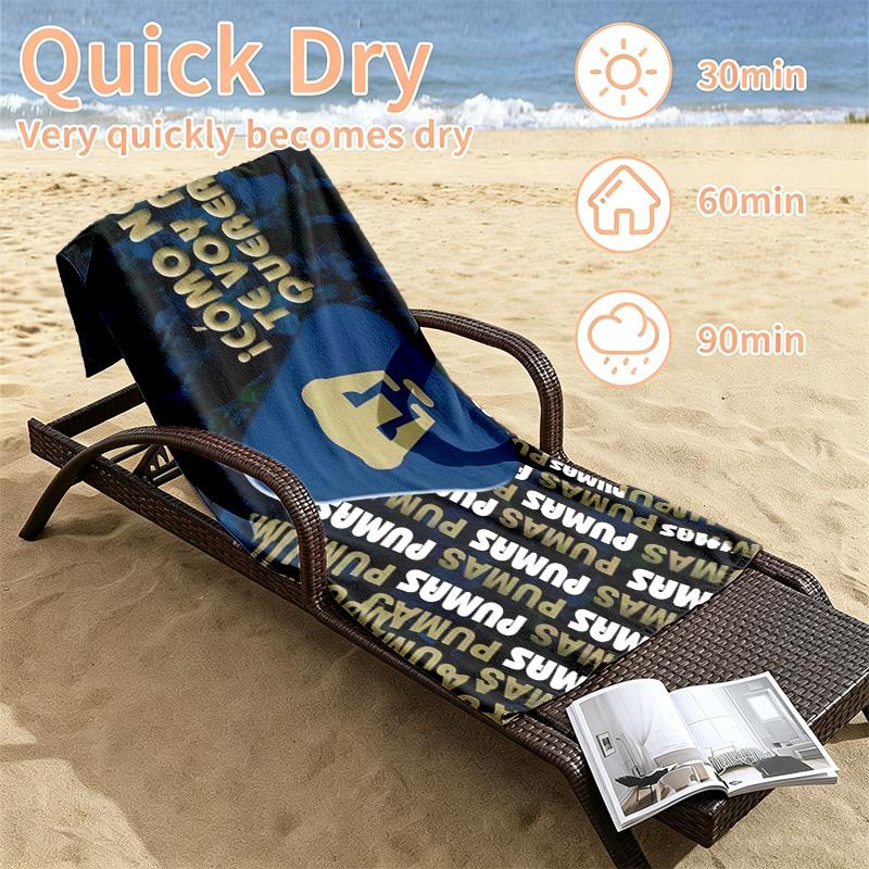 Club universidad nacional pumas Beach towels also serve as bath towels summer essential a musthave for the outdoors the beach and the pool