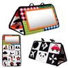 Black & White Animal Funhouse Mirror: Hangable, Foldable Baby Safety Mirror for Visual Stimulation