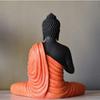 Neue sitzende Buddha-Statue zur Dekoration für Zuhause und Büro, Idol-Statue aus Marmorstaub aus Harz 15 Zoll