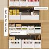 Expandable Kitchen Organizer Bins, Rectangular Storage Boxes, Pull-Out Deep Cabinet Organizer for Pantry, Desk, Bathroom
