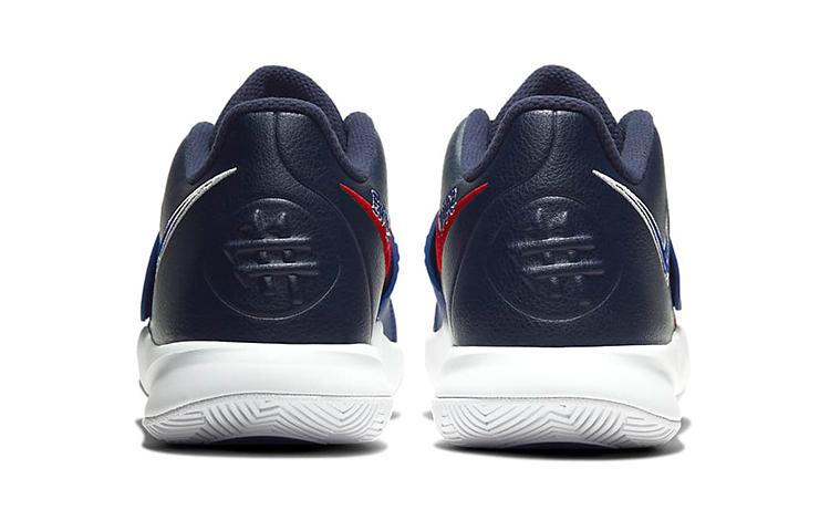 Nike Flytrap 3 Kyrie Slip Resistant Cushioning Abrasion Resistant Mid Top Children's Basketball Shoes Red Blue White BQ5620-400