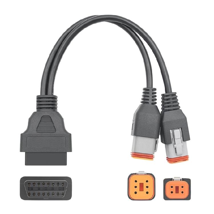 Diagnostic Scan Cable Easy Plugs & Play Accurate Diagnostics for Motorbike with 6+4 Pin Interfaces User Friendly Design