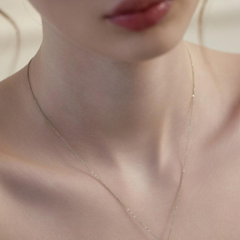 

TATIANA (925 Silver) Blue Veil Barrel Necklace NZ2466 Gold Plated