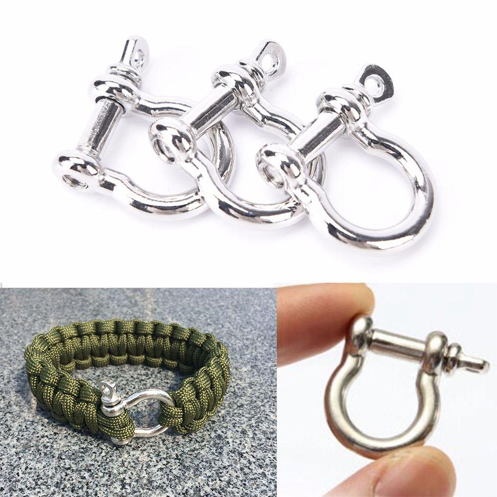 Survival Rope Paracords O-Shaped Shackle Buckle Bracelet Buckles Paracord Bracelets Accessories