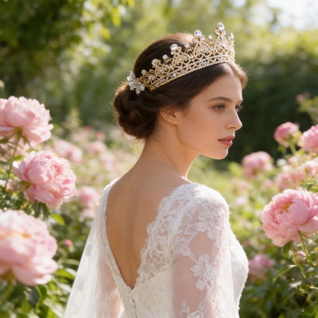 Elegant Bride Crown Headpiece With Water Crystal For Birthday Celebrations