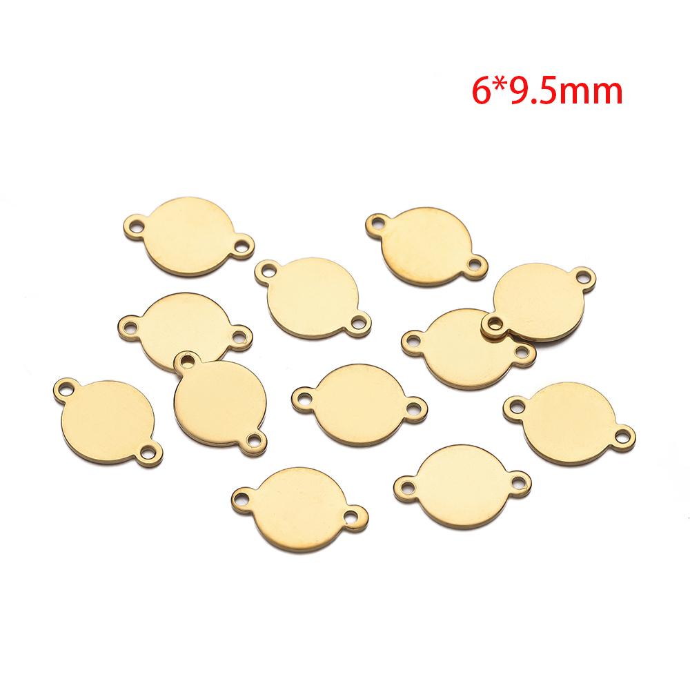 10/20Piece/Pack Stainless Steel Dog Tag Double Hole Hexagon Charms Pendants For DIY Necklace Jewelry Making Accessories