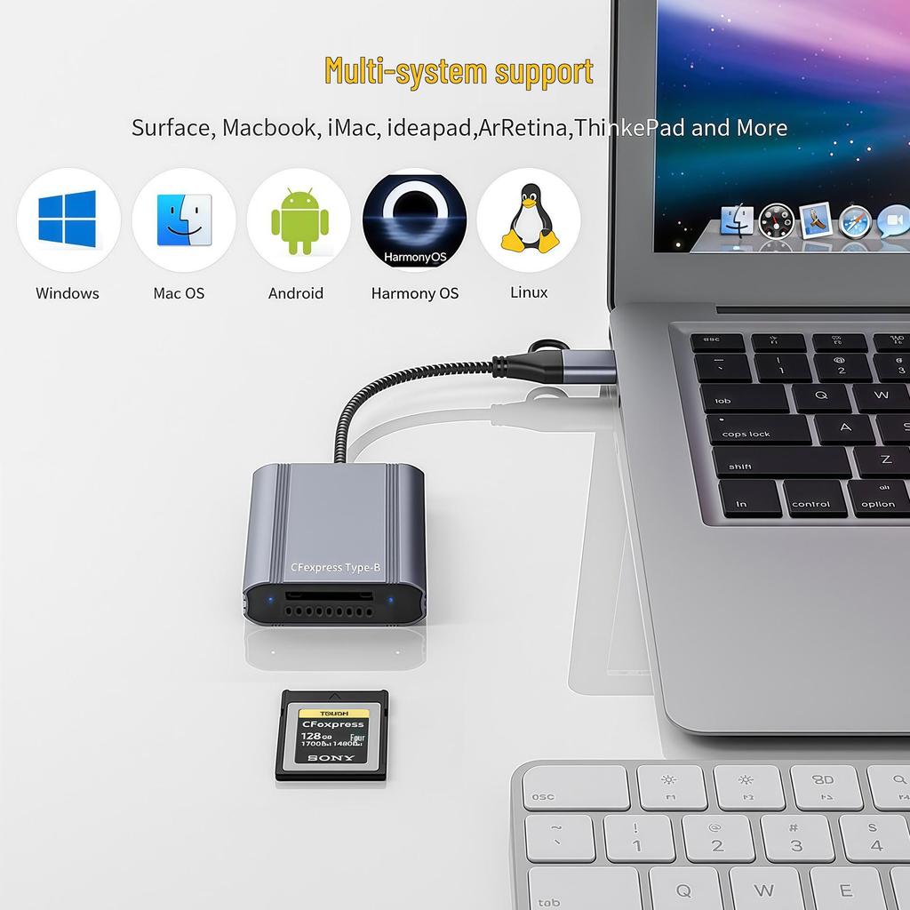 High-Speed CFexpress Type B Card Reader, USB 3.2, 10Gbps