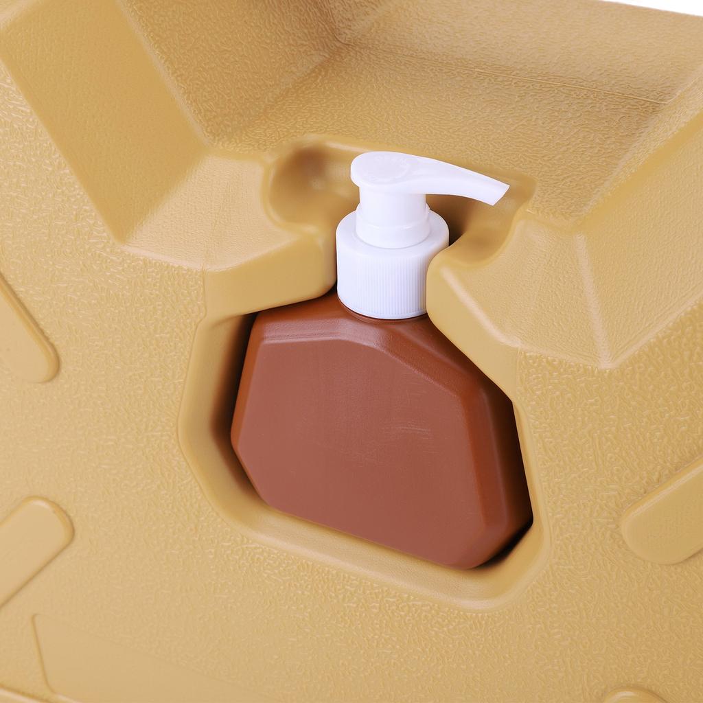 Jerrican d'eau portable 12L 18L avec robinet et flacon de désinfectant pour les mains, étanche, seau de camping pour véhicule, voiture, extérieur, randonnée, pique-nique