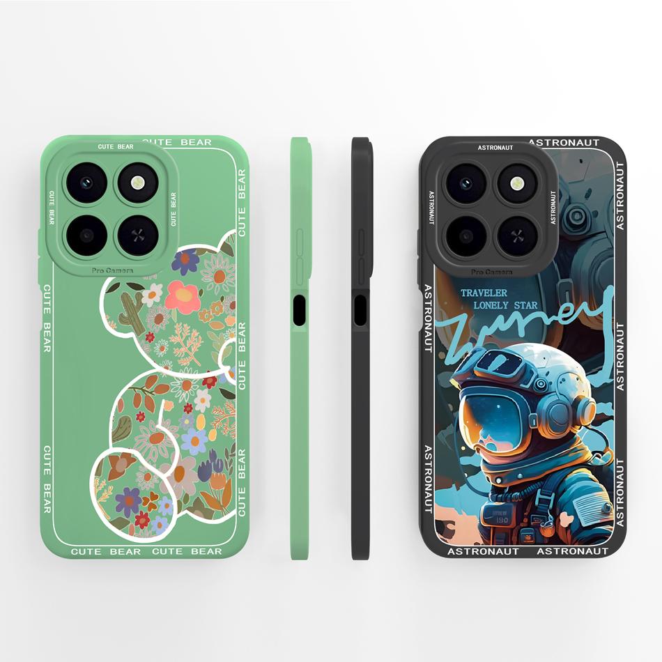 For Honor X6C Phone Case Cute Panda Soft Back Cover High Quality Liquid Silicone Anti Drop Funda Lightweight Couple Bumper Gift