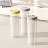 Moisture Proof Food Jar Airtight Spaghetti Storage Container, Clear PP Rotate Open Noodle Organizer, Kitchen Pantry Preservation Bin for Dry