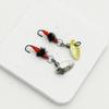 Double Hook Mosquito Lure Set: Rotating Watermelon Sequin Minnow and Whitebait Spinner.