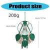 Handwoven Cotton Rope Contrast Color Dreamcatchers with Leaves Tassels Wall Hanging Macrames Tapestrys for Home Decors