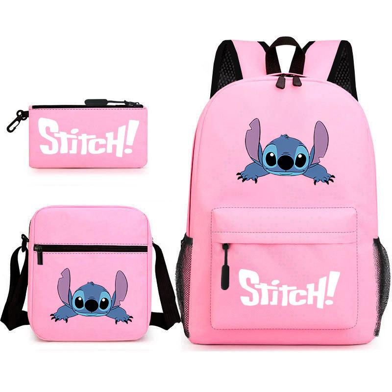 Printed Schoolbag Three-Piece Set, Primary And Secondary School Schoolbag, Backpack, Shoulder Bag, Pencil Bag.