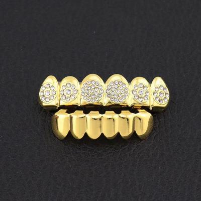 18K Gold Plated Diamond Hip Hop Grill – European Hot Seller for Christmas Performances