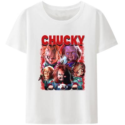 Horrorfilm Chucky Cartoon Grafik T-Shirts Hip Hop Kurz...